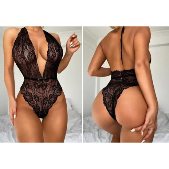 Dantelli Fantazi Body Siyah